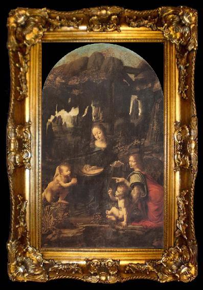framed  LEONARDO da Vinci The Virgin of the rocks, ta009-2