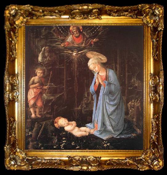 framed  LIPPI, Fra Filippo Madonna in the Forest, ta009-2