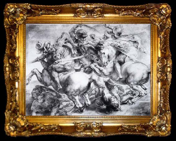 framed  Leonardo  Da Vinci The Battle of Anghiari, ta009-2