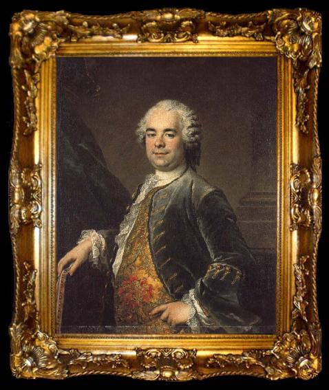 framed  Louis Tocque Portrait of a Man, ta009-2