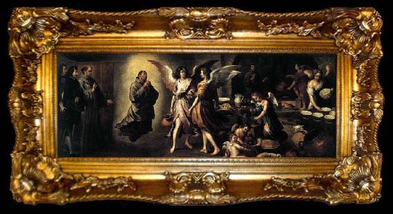 framed  MURILLO, Bartolome Esteban Angels- Kitchen, ta009-2