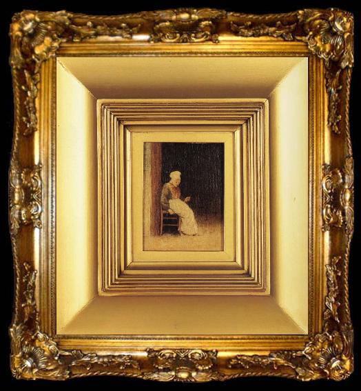 framed  Mortimer Menpes Peasant woman, ta009-2