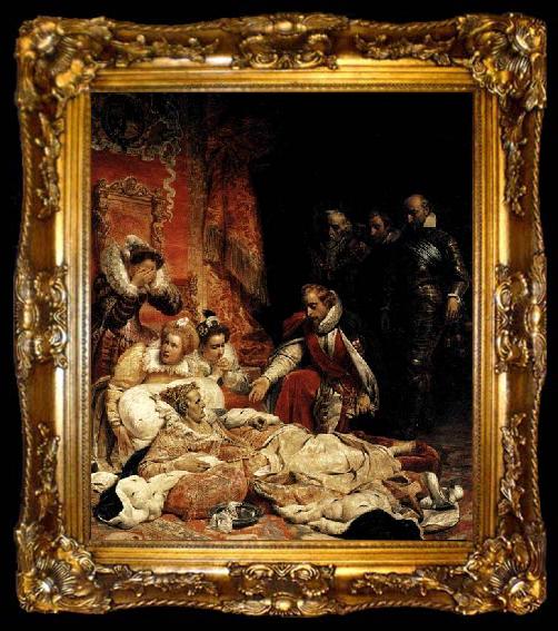 framed  Paul Delaroche The Death of Elizabeth I, Queen of England, ta009-2