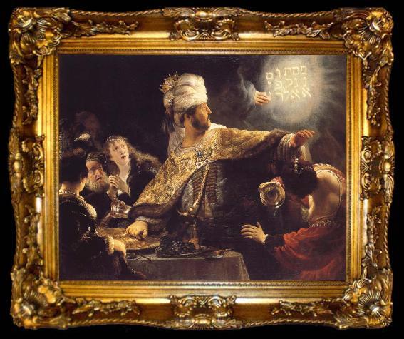 framed  REMBRANDT Harmenszoon van Rijn Belshazzar0s Feast, ta009-2