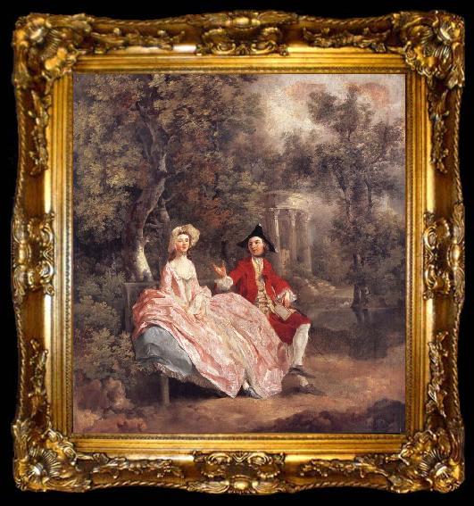 framed  Thomas Gainsborough Conversation in a Park, ta009-2