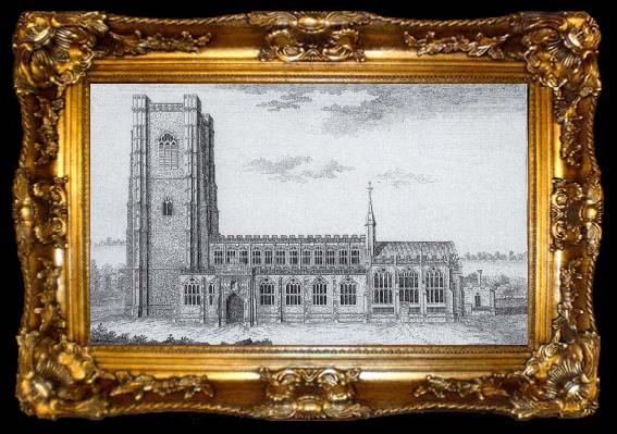 framed  Thomas Gainsborough Lavenham Church from the South, ta009-2