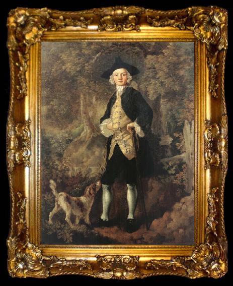framed  Thomas Gainsborough Man in a Wood with a Dog, ta009-2