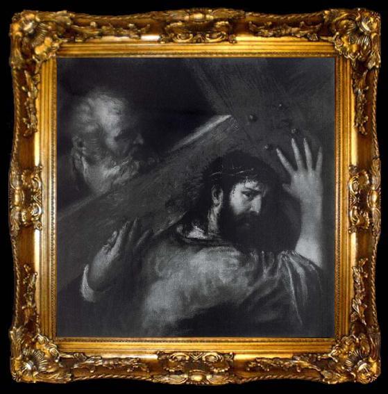 framed  Titian The Bearing of the Cross, ta009-2