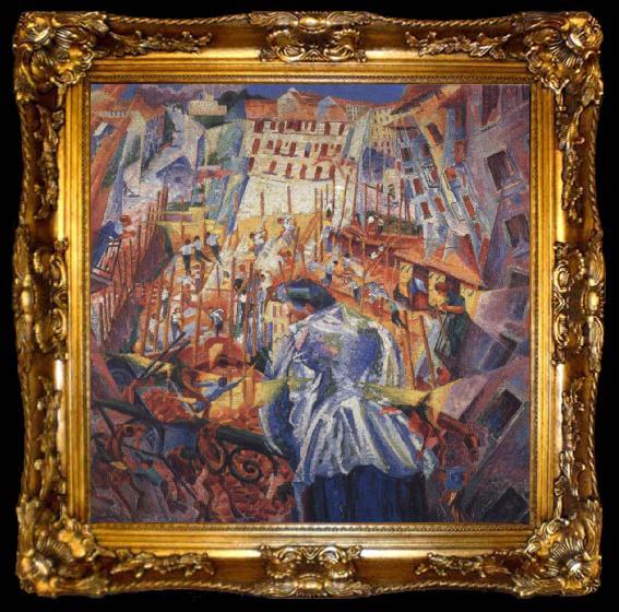 framed  Umberto Boccioni THe Street Penetrates the House, ta009-2