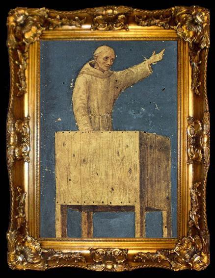 framed  Vecchietta St.Bernardino of Siena Preaching, ta009-2