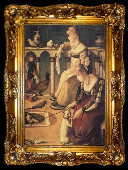 framed  Vittore Carpaccio Venetian Ladies,known as the courtesans, ta009-2