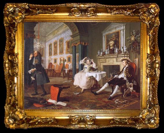 framed  William Hogarth Marriage a la Mode ii The Tete a Tete, ta009-2