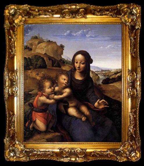 framed  YANEZ DE LA ALMEDINA, Fernando Madonna and Child with Infant St John, ta009-2