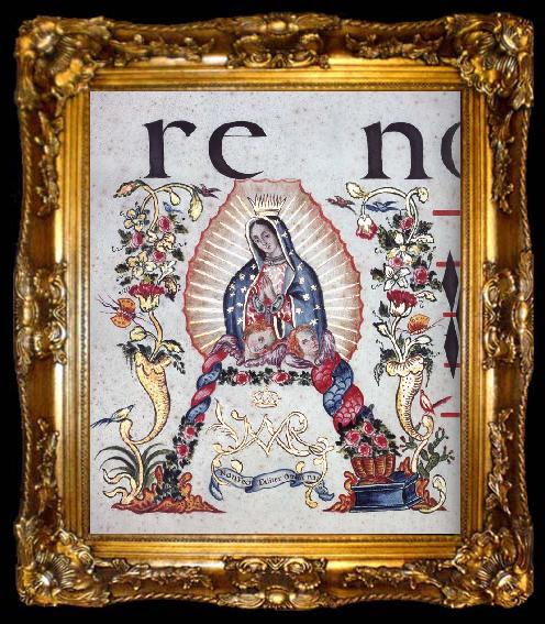 framed  unknow artist Devotion to the virgin of Guadalupe, ta009-2