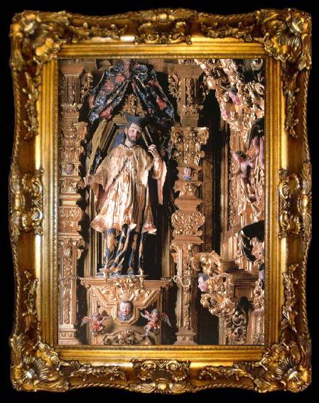 framed  unknow artist Devotion to St John of Nepomucene was one of the Most deep rooted traditions in New Spain, ta009-2