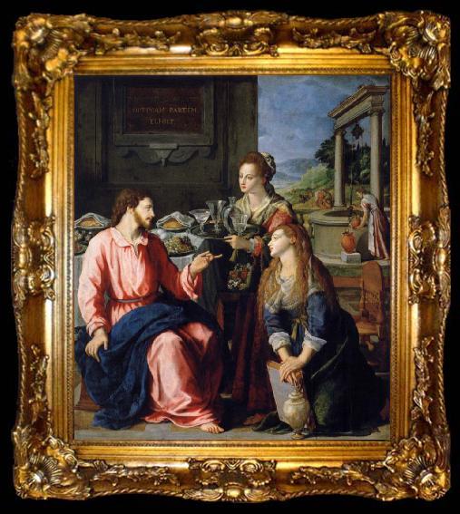 framed  ALLORI Alessandro Museum art historic Christ with Maria and Marta, ta009-2