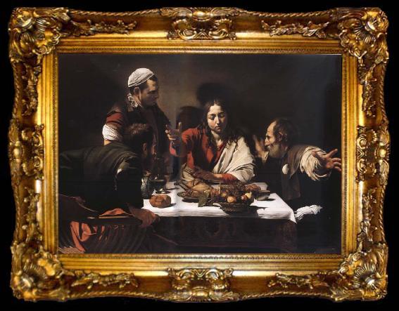 framed  Caravaggio The meal in Emmaus, ta009-2