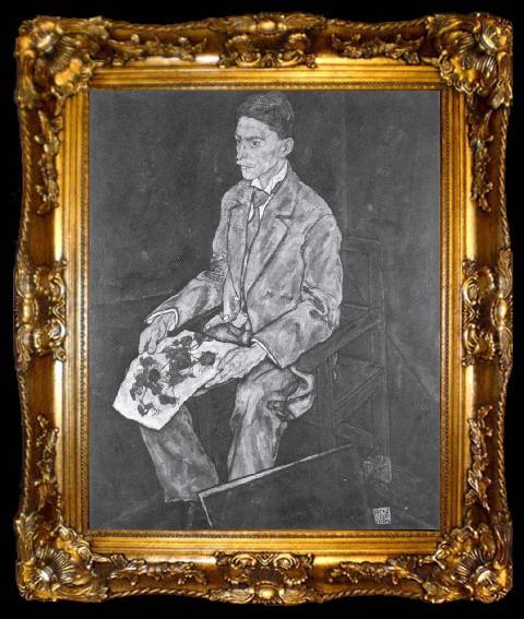 framed  Egon Schiele Portrait of Dr.Franz Martin Haberditzl, ta009-2