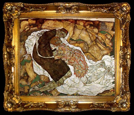 framed  Egon Schiele Death and Girl, ta009-2