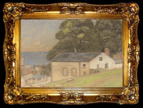 framed  Joseph E.Southall Grazing Sheep,Watchet,Somerset, ta009-2