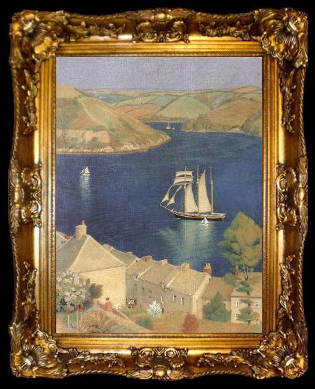 framed  Joseph E.Southall The Three-Masted Schooner, ta009-2