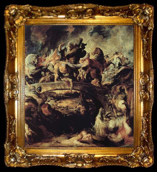 framed  Peter Paul Rubens The Amazonenschlacht, ta009-2