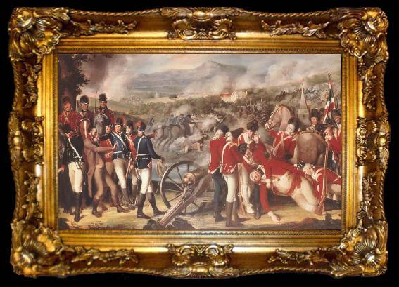 framed  Thomas Pakenham The Battle of Ballynahinch on 13 June by Thomas Robinson,the most detailed and authentic picture of a battle painted in 1798, ta009-2