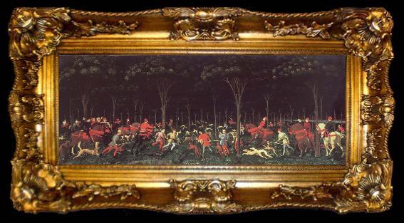 framed  UCCELLO, Paolo Hunt in night, ta009-2