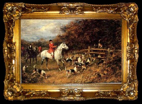 framed  unknow artist Classical hunting fox, Equestrian and Beautiful Horses, 212., ta009-2