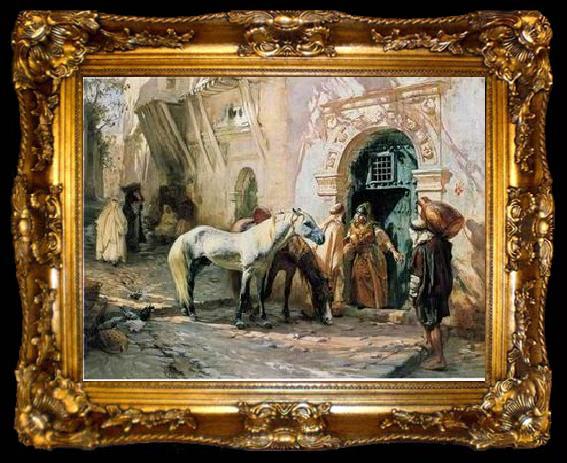framed  unknow artist Arab or Arabic people and life. Orientalism oil paintings 155, ta009-2