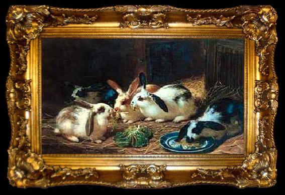 framed  unknow artist Rabbits 116, ta009-2