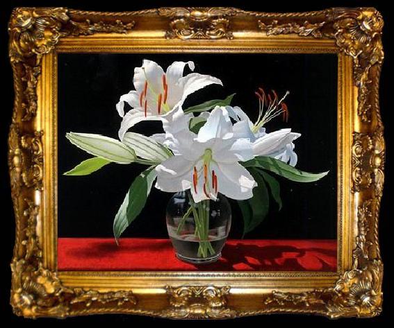 framed  unknow artist Still life floral, all kinds of reality flowers oil painting  72, ta009-2