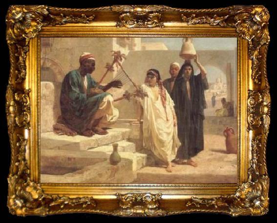 framed  unknow artist Arab or Arabic people and life. Orientalism oil paintings  249, ta009-2