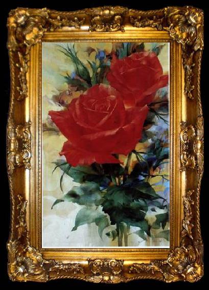 framed  unknow artist Still life floral, all kinds of reality flowers oil painting  85, ta009-2