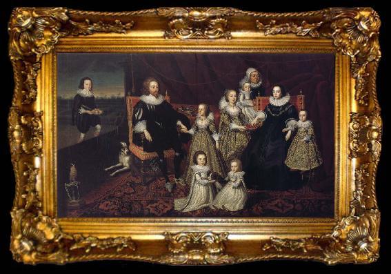 framed  unknow artist Sir Thomas Lucy III and his family, ta009-2