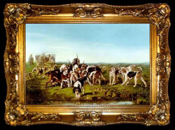 framed  unknow artist Classical hunting fox, Equestrian and Beautiful Horses, 107., ta009-2