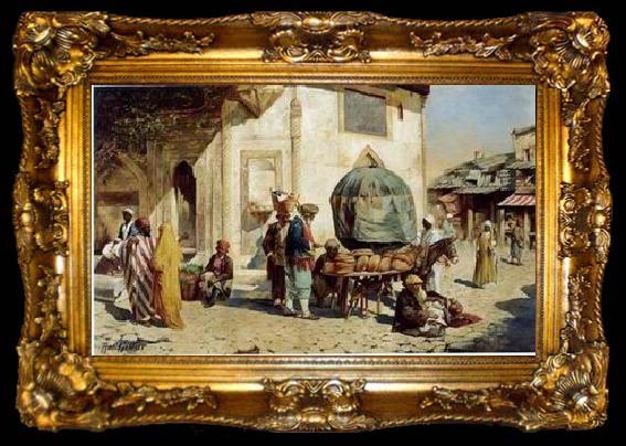framed  unknow artist Arab or Arabic people and life. Orientalism oil paintings 139, ta009-2