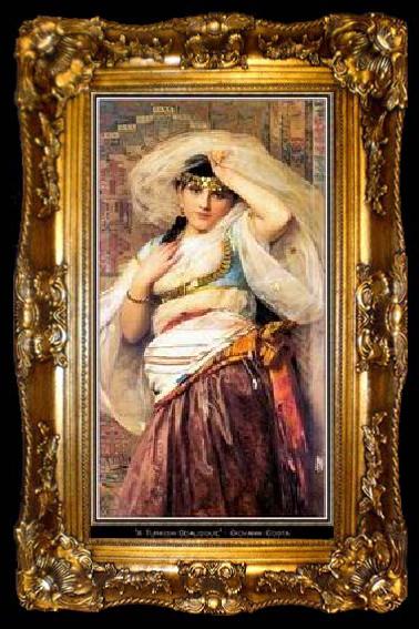 framed  unknow artist Arab or Arabic people and life. Orientalism oil paintings  348, ta009-2