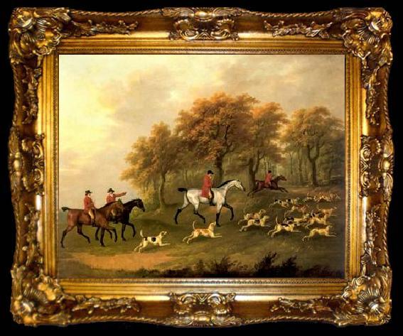 framed  unknow artist Classical hunting fox, Equestrian and Beautiful Horses, 072., ta009-2