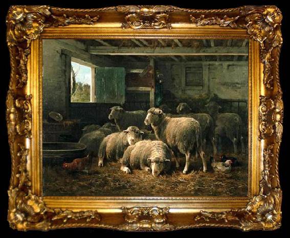 framed  unknow artist Sheep 098, ta009-2