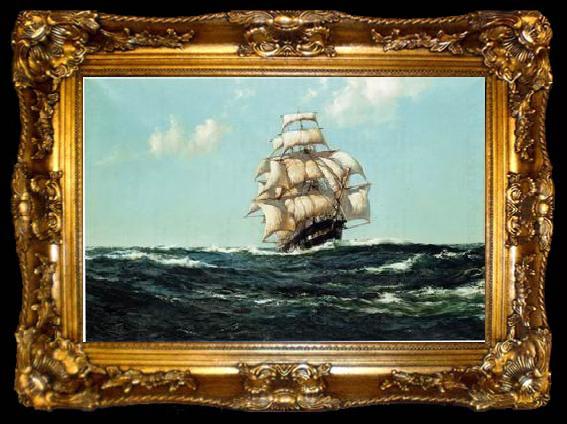 framed  unknow artist Seascape, boats, ships and warships. 74, ta009-2