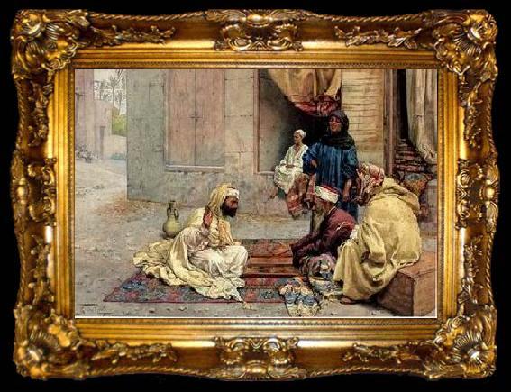 framed  unknow artist Arab or Arabic people and life. Orientalism oil paintings 192, ta009-2