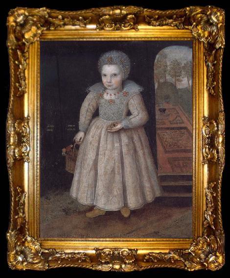 framed  unknow artist Lettice Newdigate aged two, ta009-2