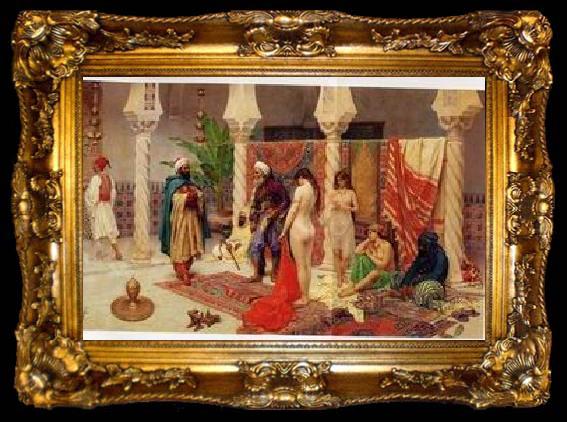 framed  unknow artist Arab or Arabic people and life. Orientalism oil paintings 119, ta009-2