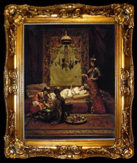 framed  unknow artist Arab or Arabic people and life. Orientalism oil paintings 567, ta009-2