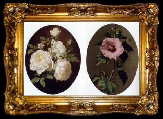 framed  unknow artist Floral, beautiful classical still life of flowers 021, ta009-2