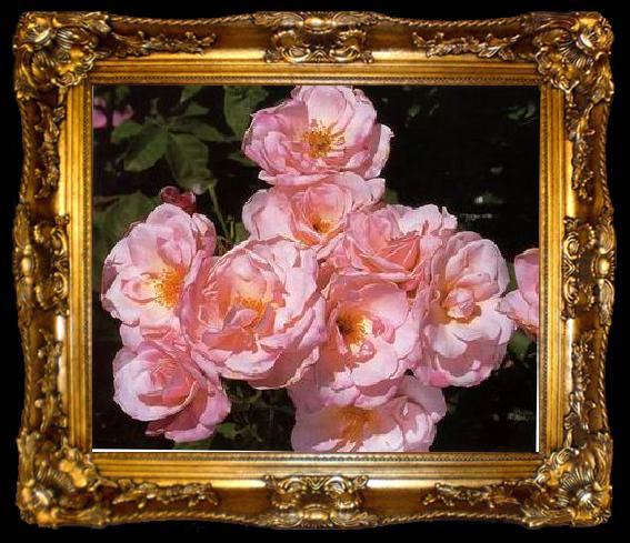 framed  unknow artist Still life floral, all kinds of reality flowers oil painting  111, ta009-2