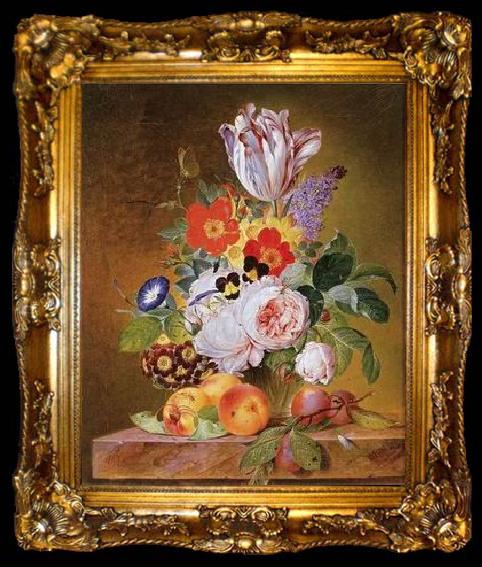 framed  unknow artist Floral, beautiful classical still life of flowers 015, ta009-2