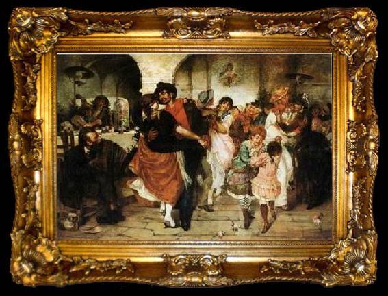 framed  unknow artist Arab or Arabic people and life. Orientalism oil paintings 64, ta009-2