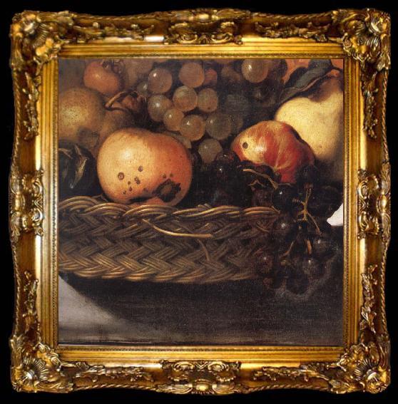 framed  Caravaggio Leaning younger in rose bush, ta009-2